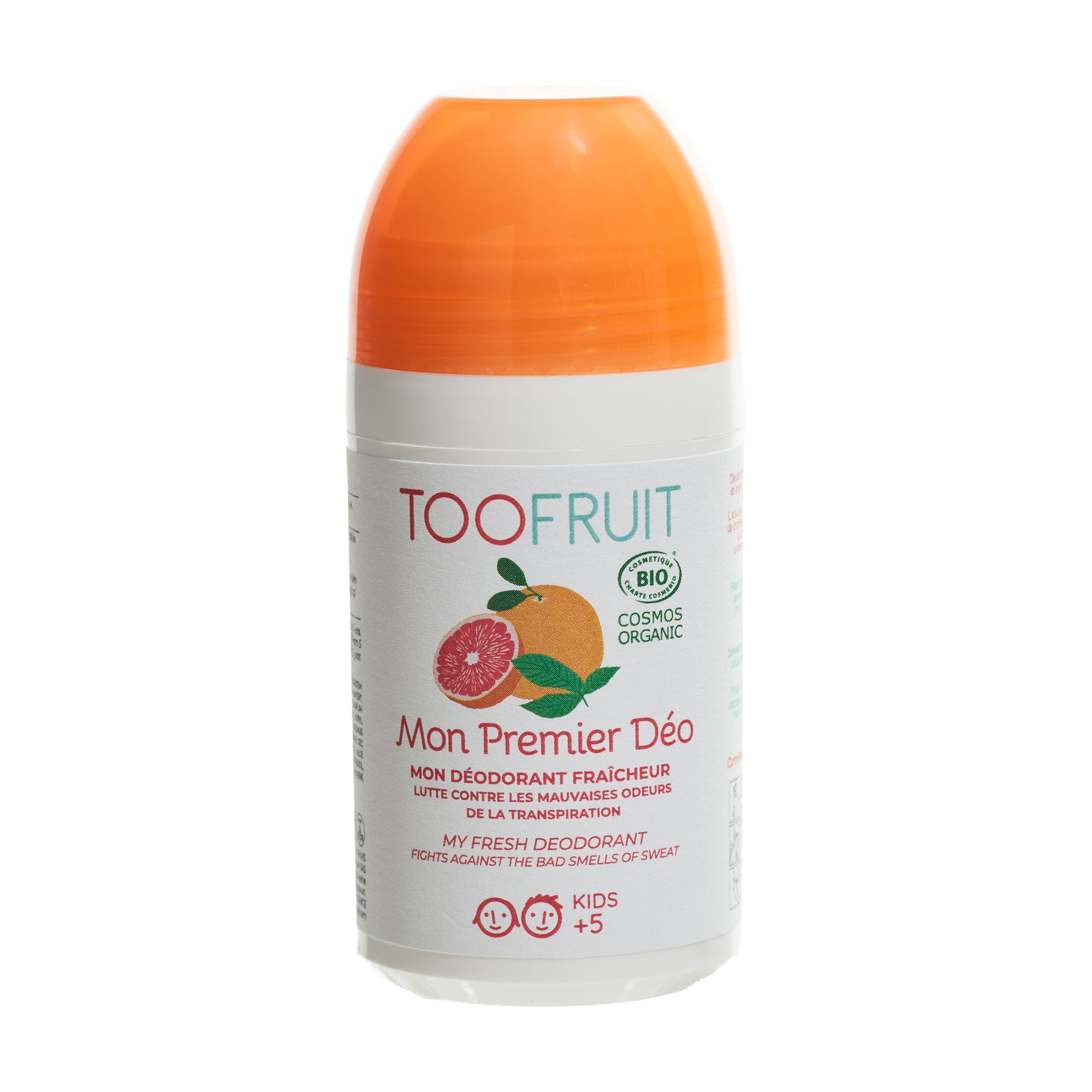 Дитячий кульковий дезодорант TOOFRUIT My Fresh Deodorant Мій перший део М'ята-Грейпфрут, від 5 років, 50 мл